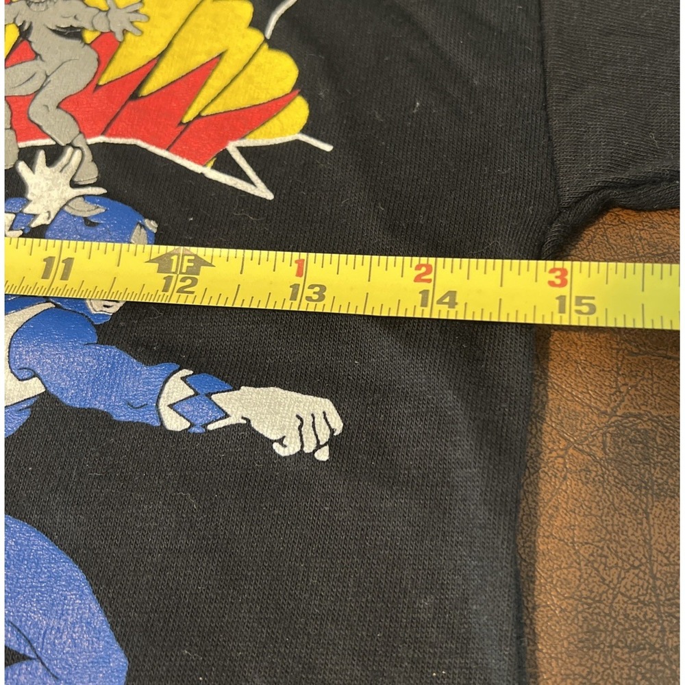 Mighty Morphin Power Rangers Vintage Kids Black T-Shirt M Youth 1990s Monster - Picture 15 of 15